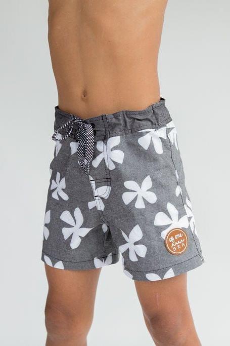 kid-s-townshorts-in-black-plumeria-of-one-sea - Sophia's Style Kids-1